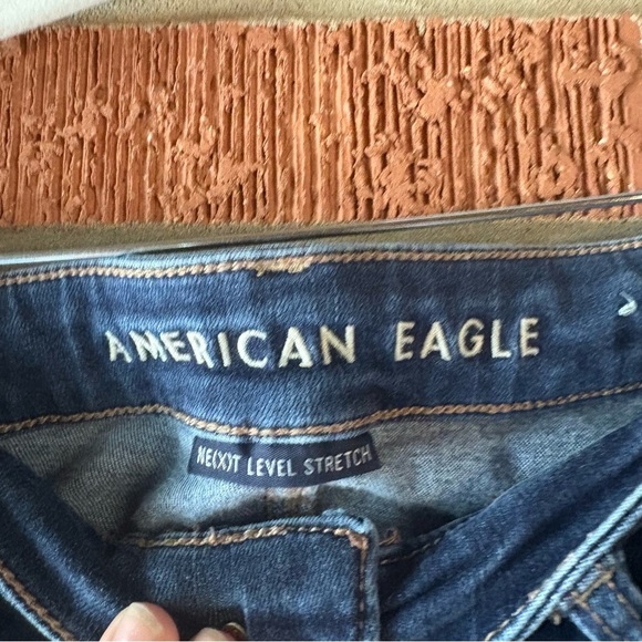 American Eagle “Jegging” Dark Wash High Waisted Skinny Jean Size 8 - Picture 2 of 7
